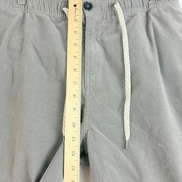 Vuori Corduroy Optimist Pants Shitake Gray Elastic Waist Casual Comfort Mens L - Picture 11 of 13